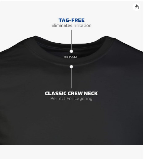 Gildan Mens Crew T-Shirt LARGE 5-Pack Style G1100 Black-Grey-Charcoal Short Slee gallery