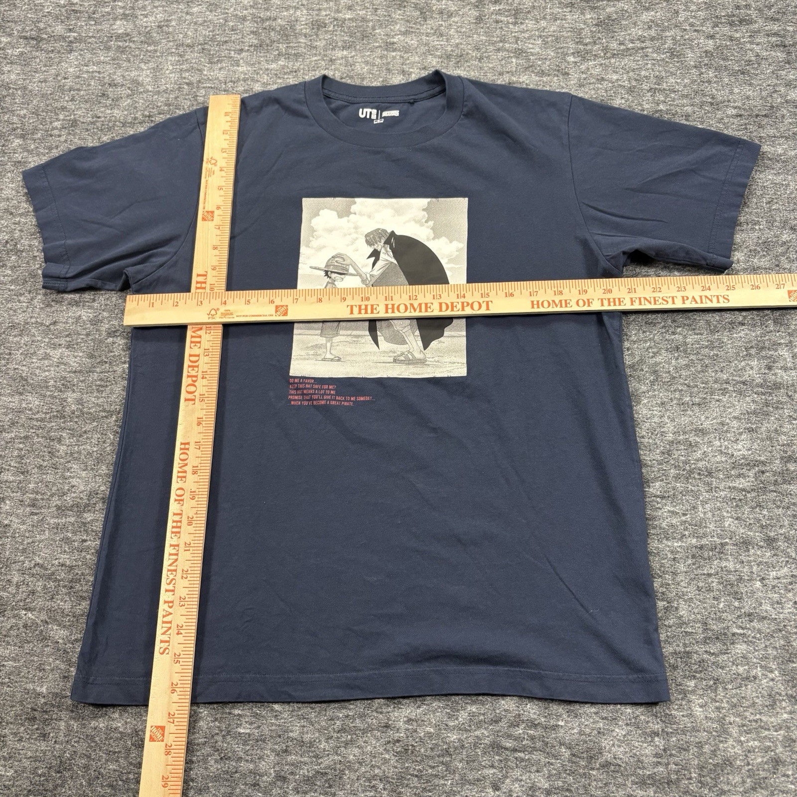 Uniqlo UT One Piece Anime T Shirt Mens M Navy Blue Luffy Shanks Graphic gallery
