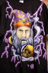 Vtg American Thunder Wizard Vintage T Shirt Mens L Warlock Witch Spells Magic