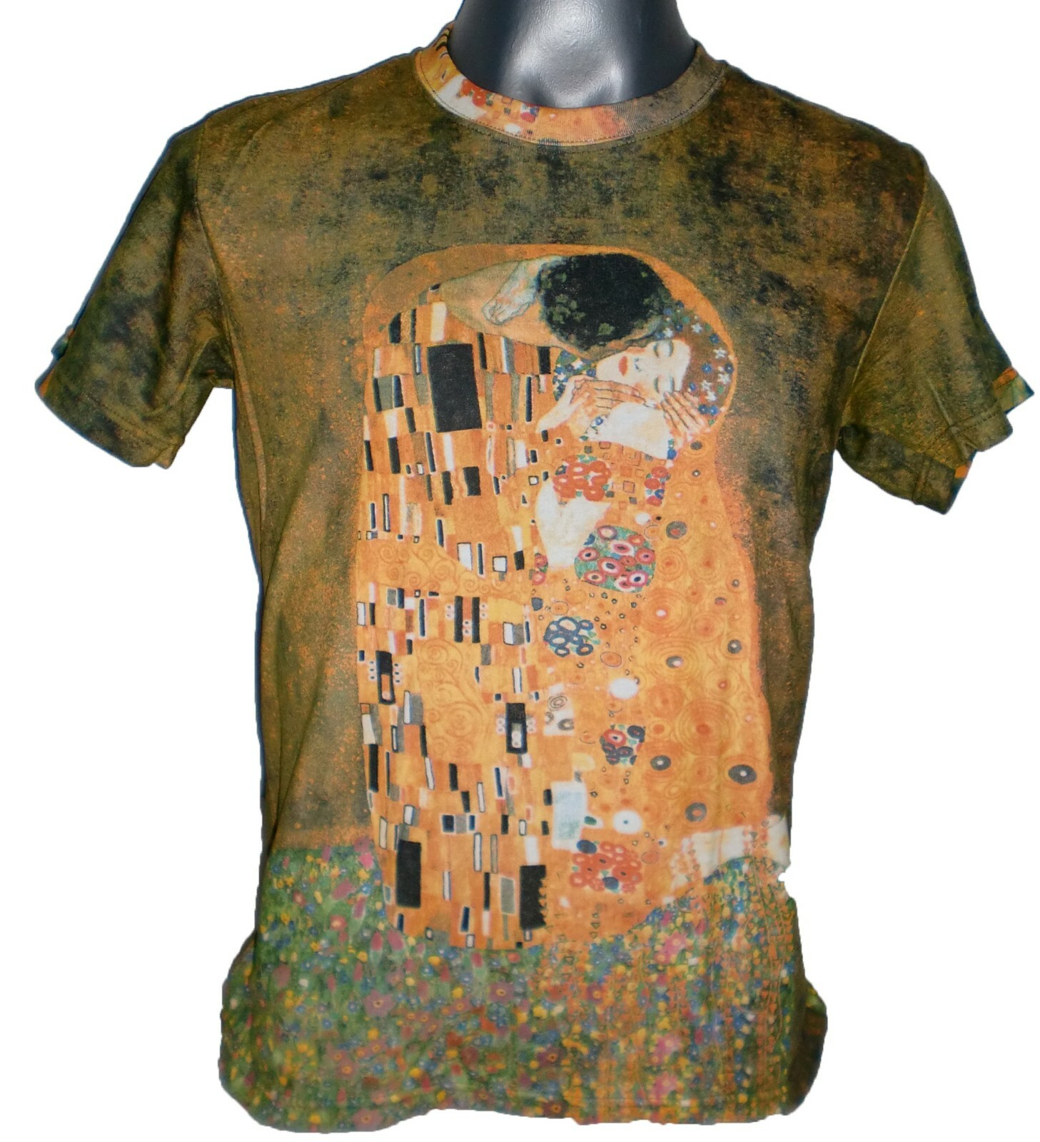Gustav Klimt the Kiss Love Romance Nouveau Fine Art Print Men Top Tee T-shirt