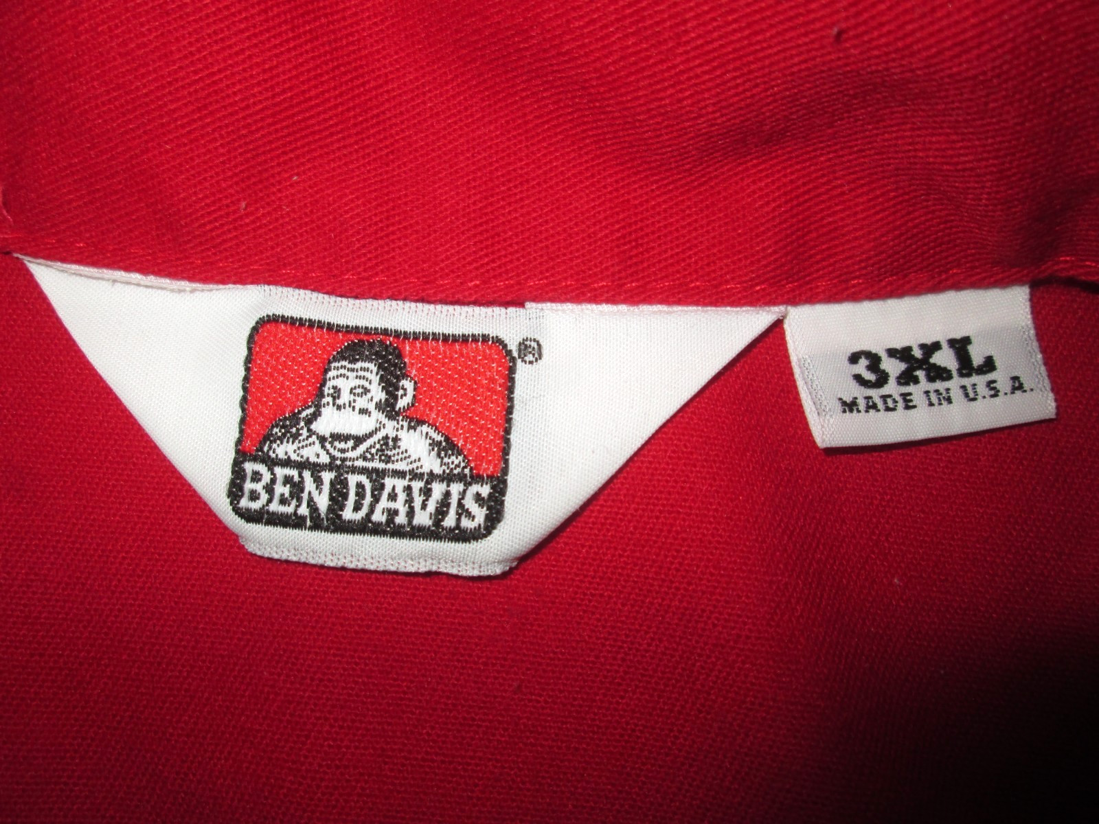 Ben Davis 1/2 Zip Short Sleeve Shirt Men's 3XL Red USA gallery