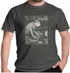 Pixies Doolittle Album Monkey Grid Reprint Charcoal T-Shirt S-4XL