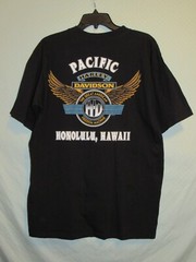 Pacific Harley Davidson Honolulu Hawaii Eagle T-Shirt Large 1996 Holoubek