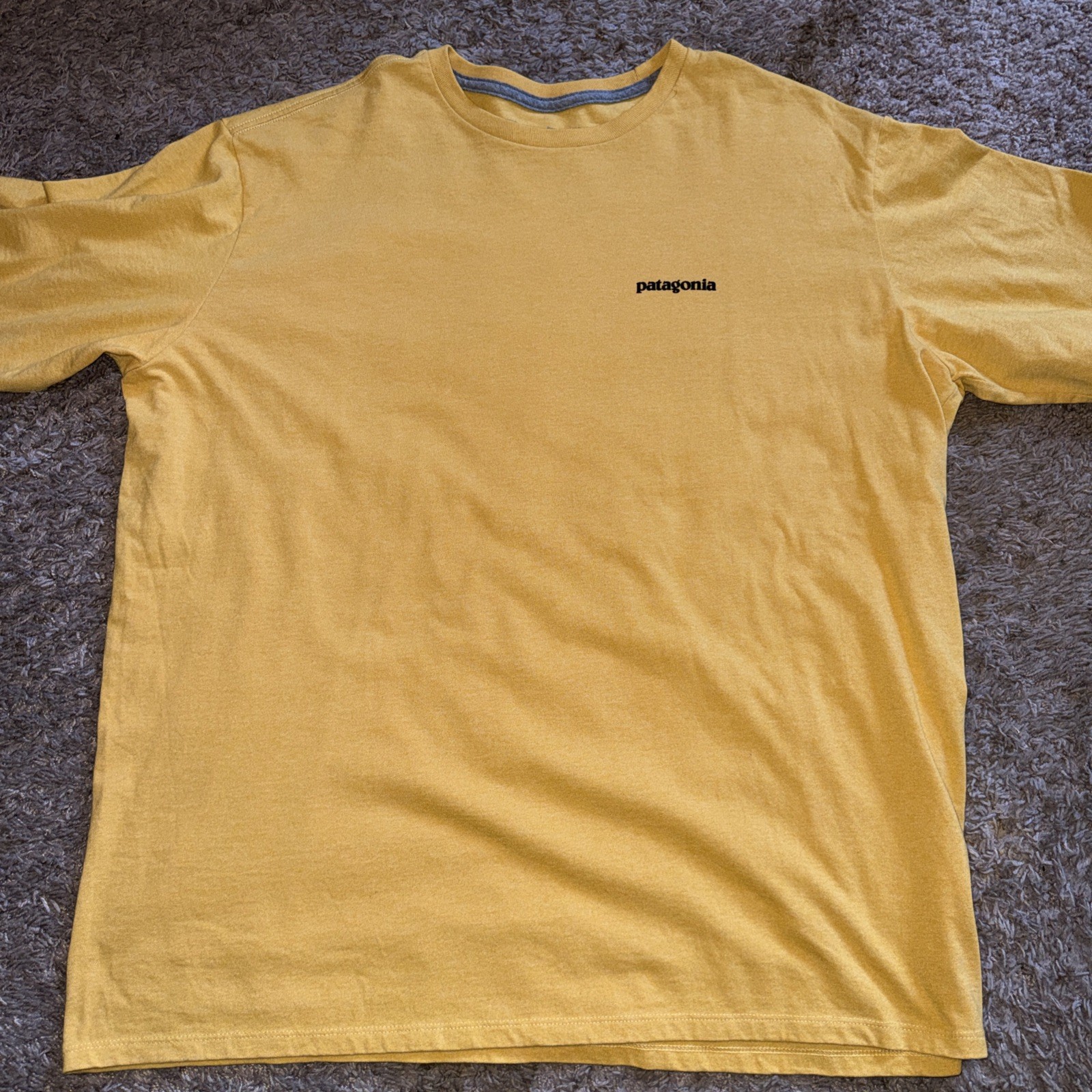 Patagonia Shirt Mens XL Yellow Line Logo Badge Responsibili-Tee Graphic Tee gallery