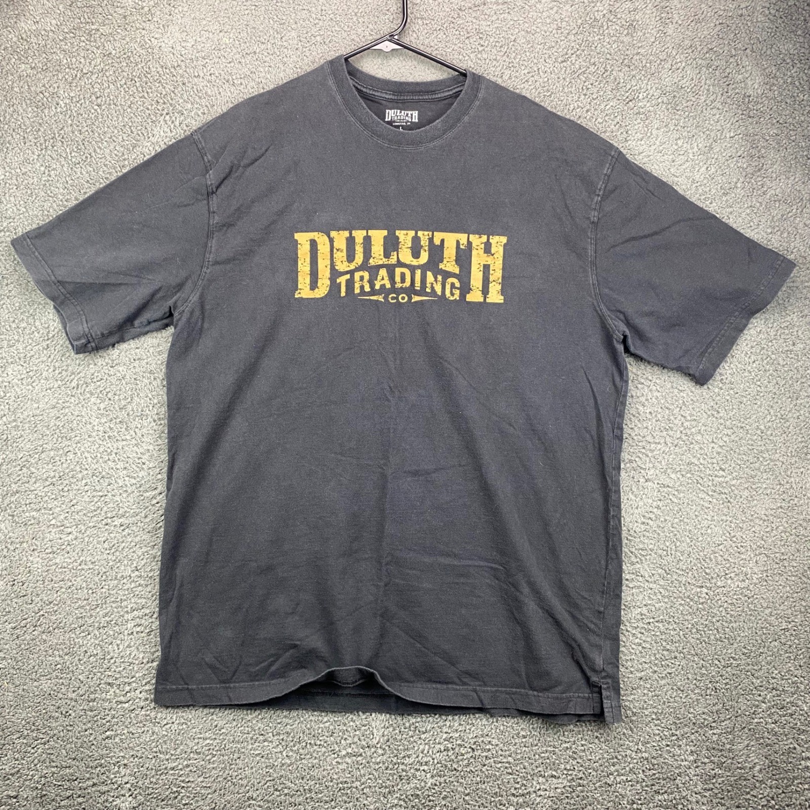Duluth Trading Company Longtail T Men L Short Sleeve Graphic T Shirt Gray Cotton