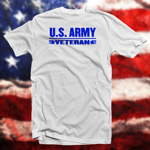 Army Veteran Cotton T-Shirt Star Military United States Armed Forces gallery