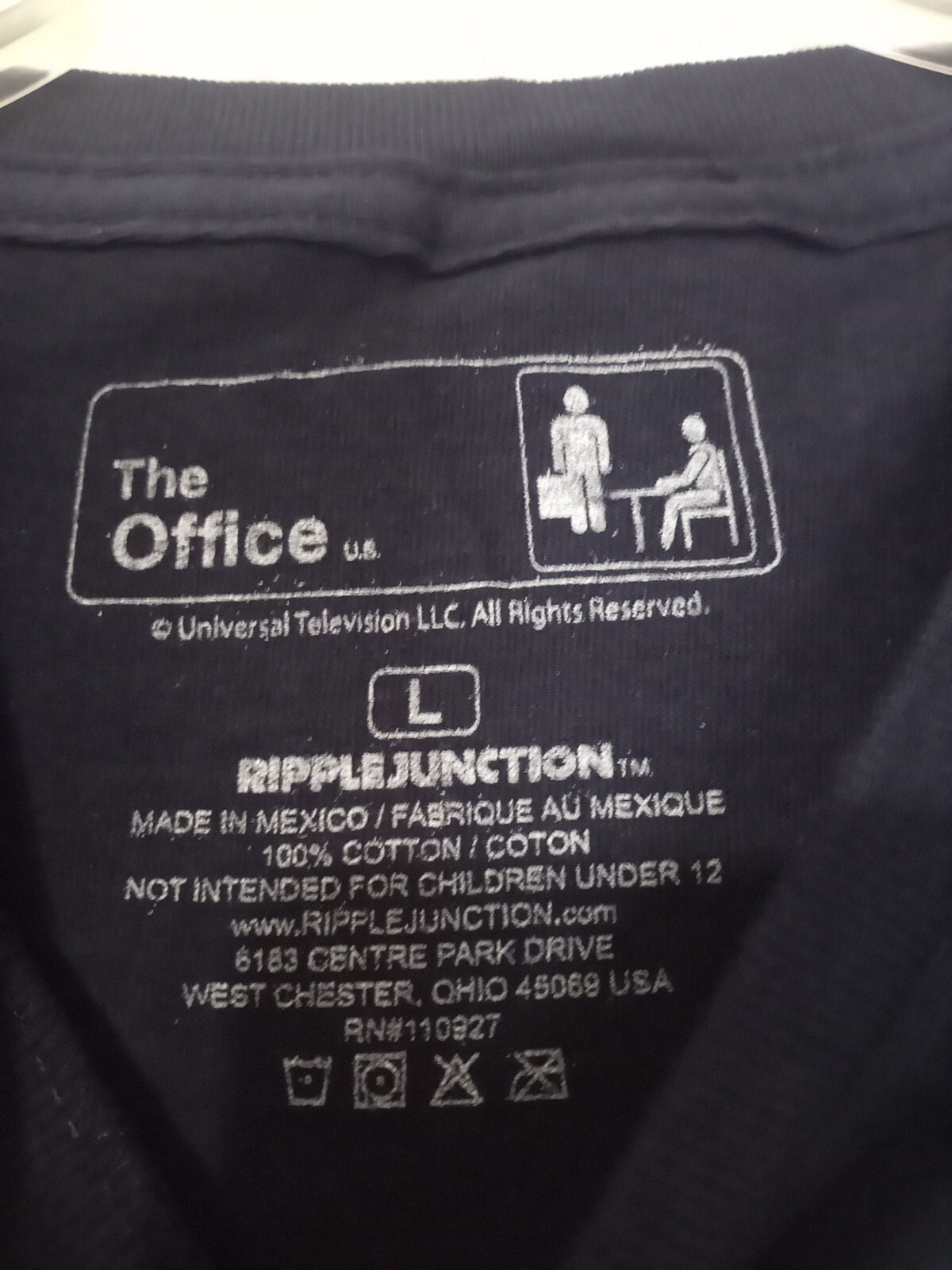 New The Office Dunder Mifflin Paper Company Inc. Tee T-Shirt Size L Navy/White gallery