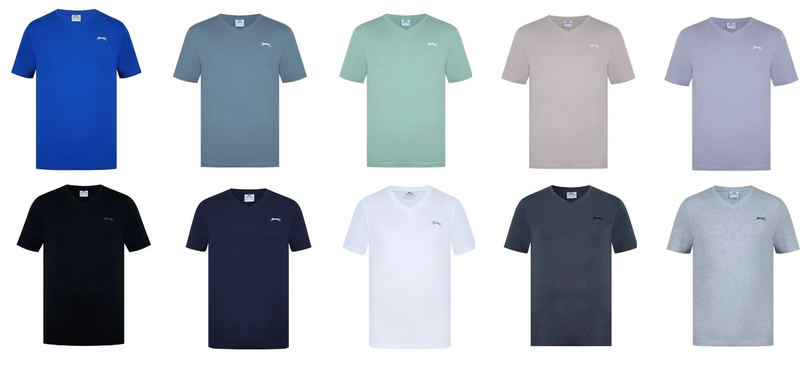 Men's Slazenger Cotton V Neck T Shirt XS S M L XL XXL 3XL 4XL ASS COLOURS BNWT gallery