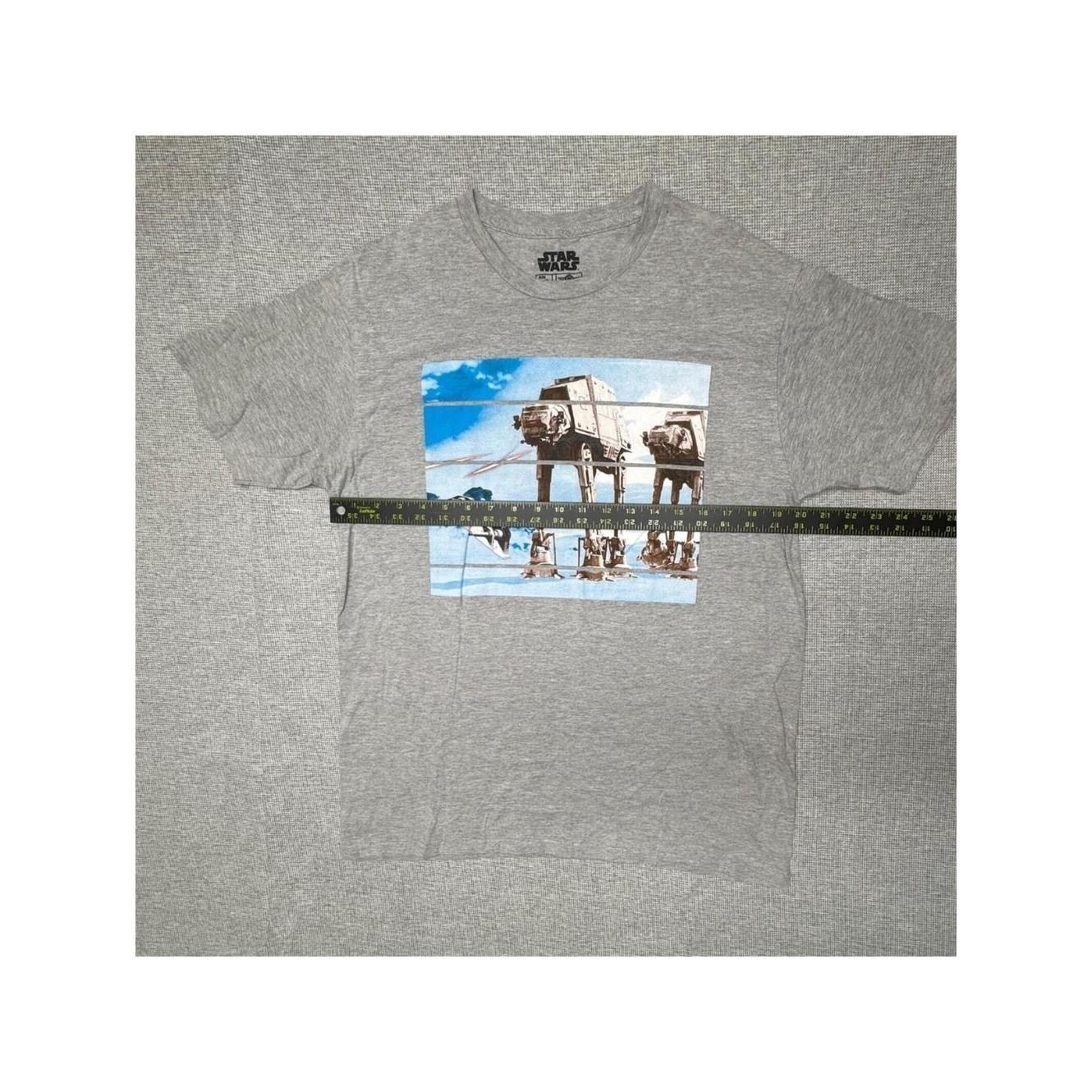 Star Wars AT-AT Walker Hoth Battle Gray Graphic T-Shirt Size L Fifth Sun gallery