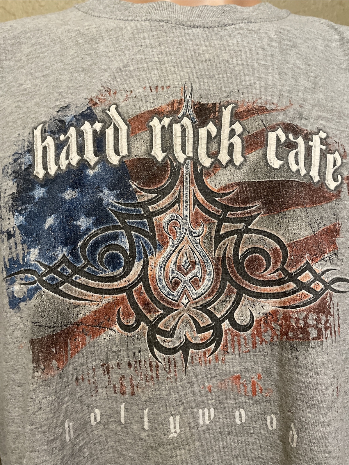 Vintage Men’s 1990’s Hard Rock Cafe HOLLYWOOD Gray Shirt Size Large gallery