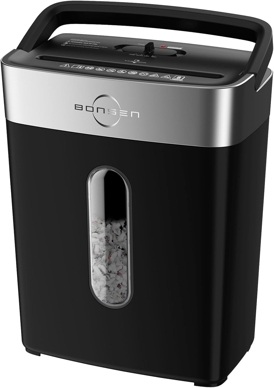 Shredder for Home Use, 8-Sheet Cross-Cut Paper Shredder with P-4 Higher Security