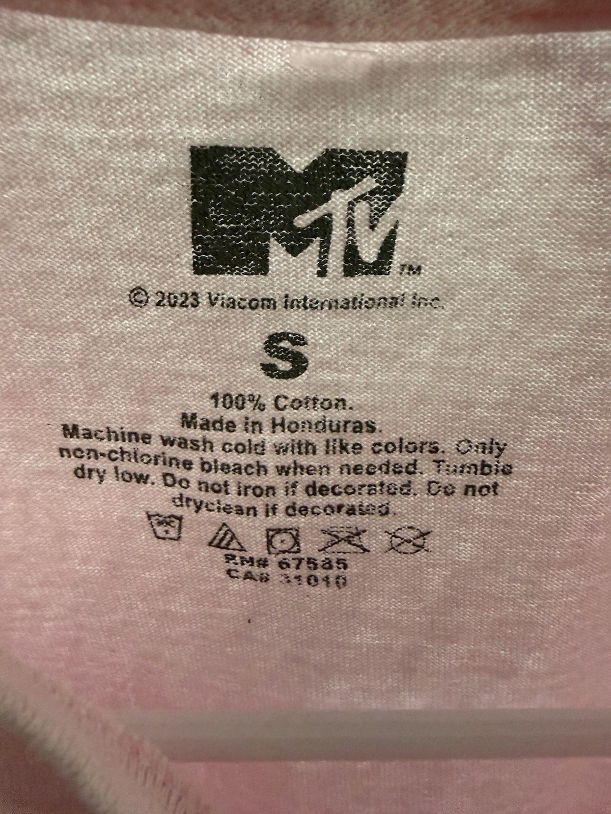 MTV Pink Graphic Print Logo Cotton Knit Crew Neck Short Sleeve T-Shirt S gallery
