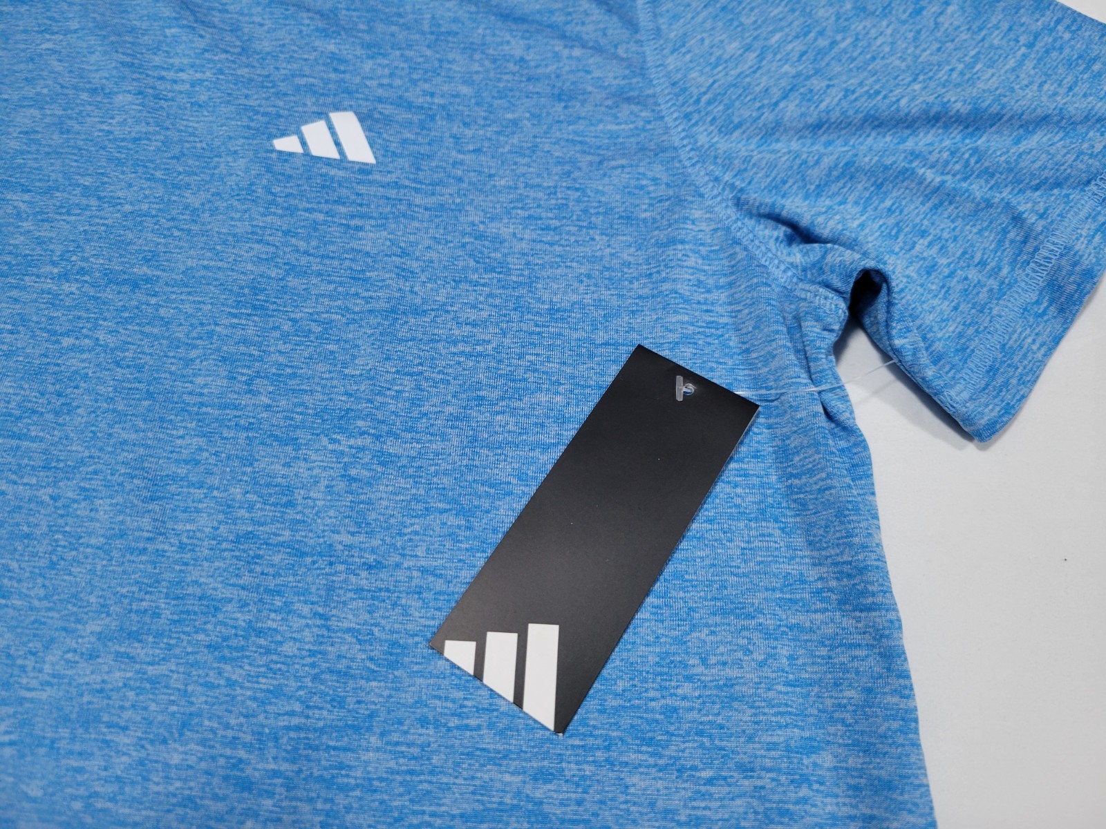 Adidas Men's Tech Tee Short Sleeve Sports -Running Training Shirt Blue Crew gallery