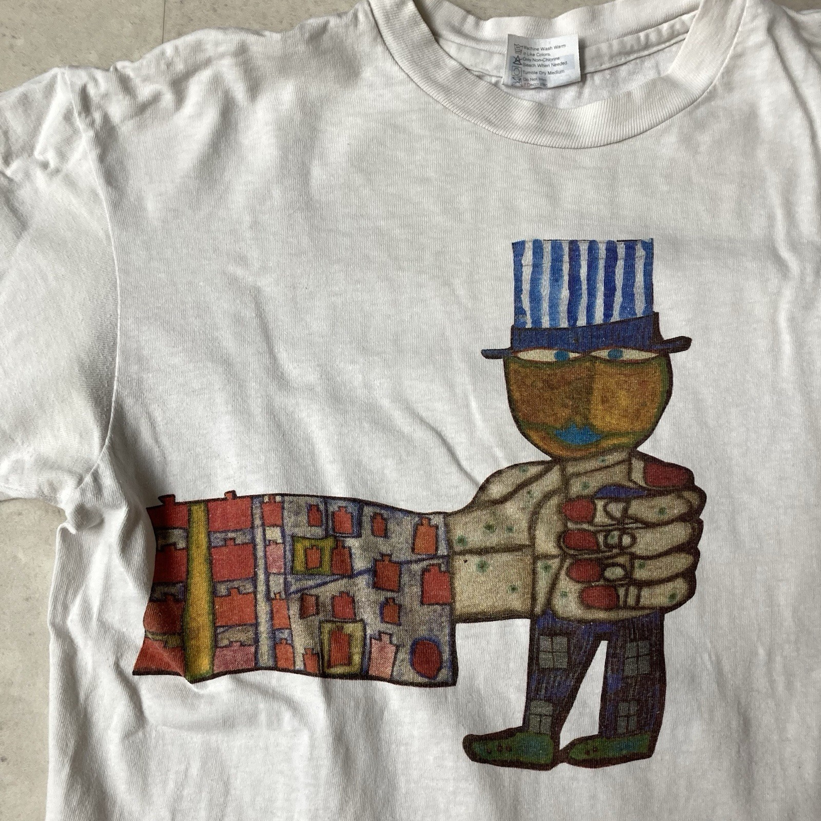 vintage 90s friedensreich hundertwasser modern art tee size large gallery