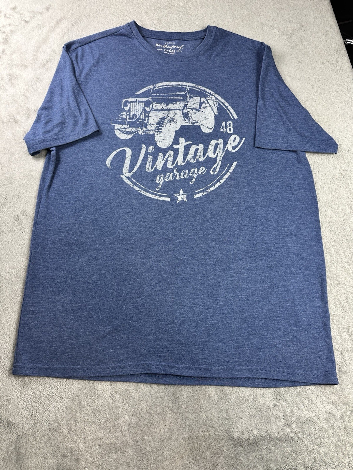 Weatherproof Vintage Men’s Jeep Graphic T-Shirt blue short sleeve size M