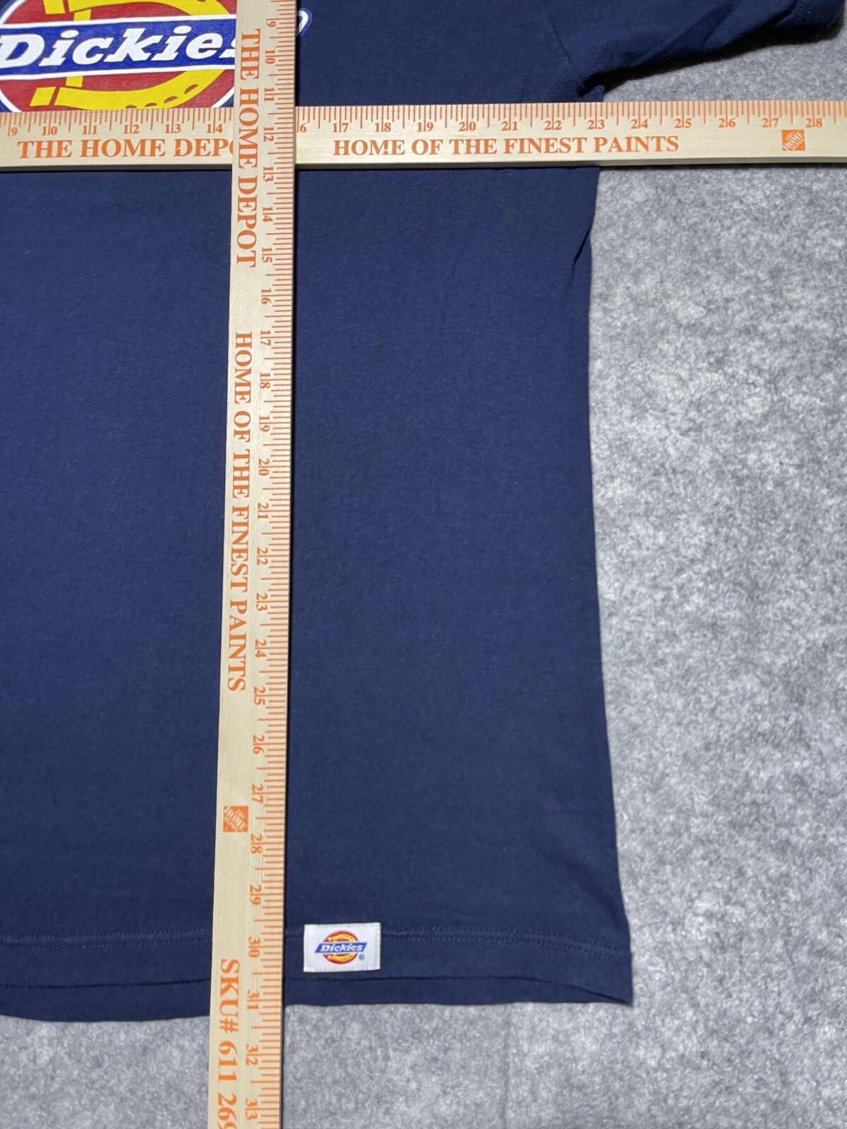 DICKIES Work Wear Logo Baggy Large Blue Shirt gallery