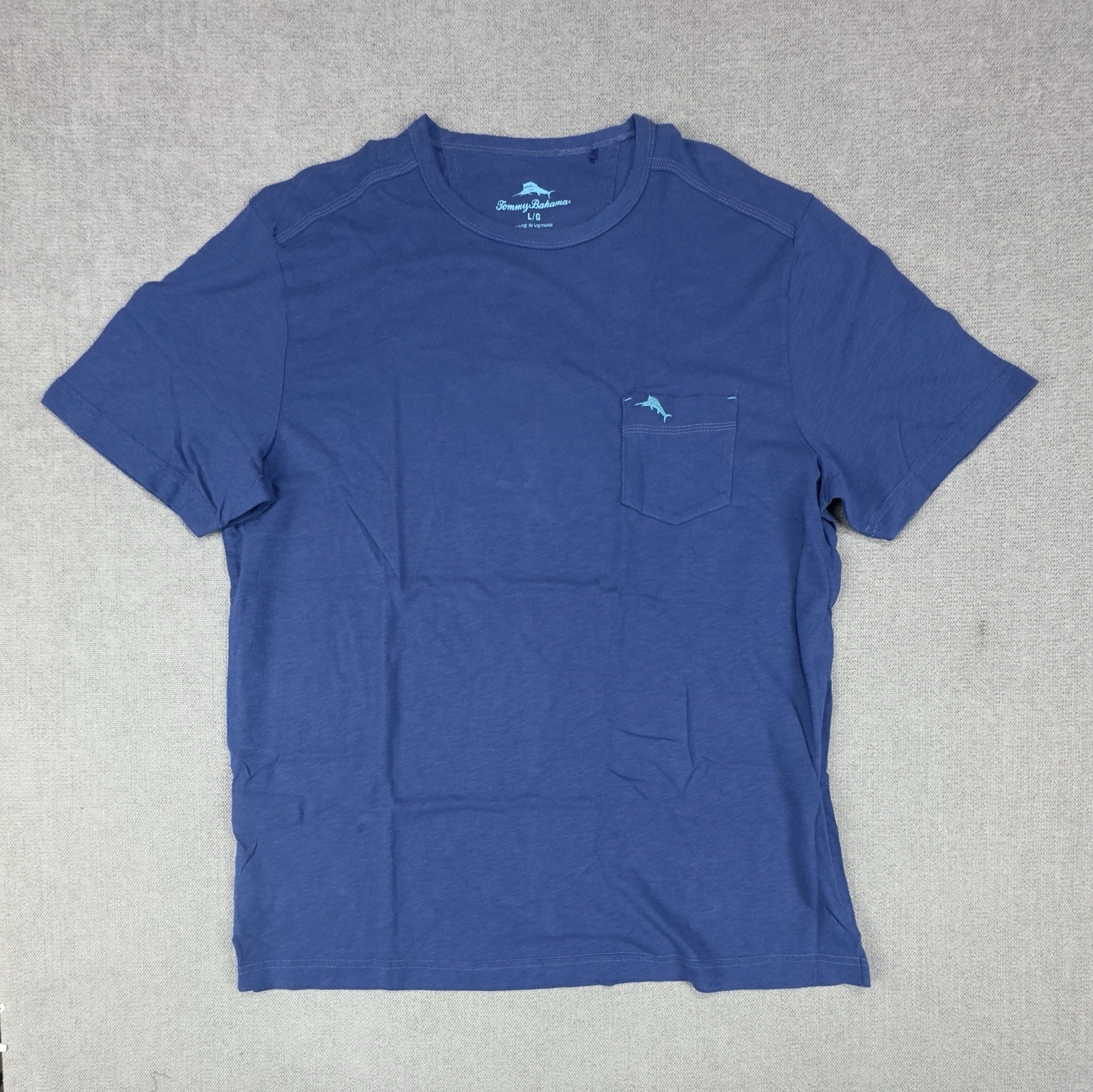 Tommy Bahama Shirt Mens Large Cotton Short Sleeve Bering Blue Marlin New gallery