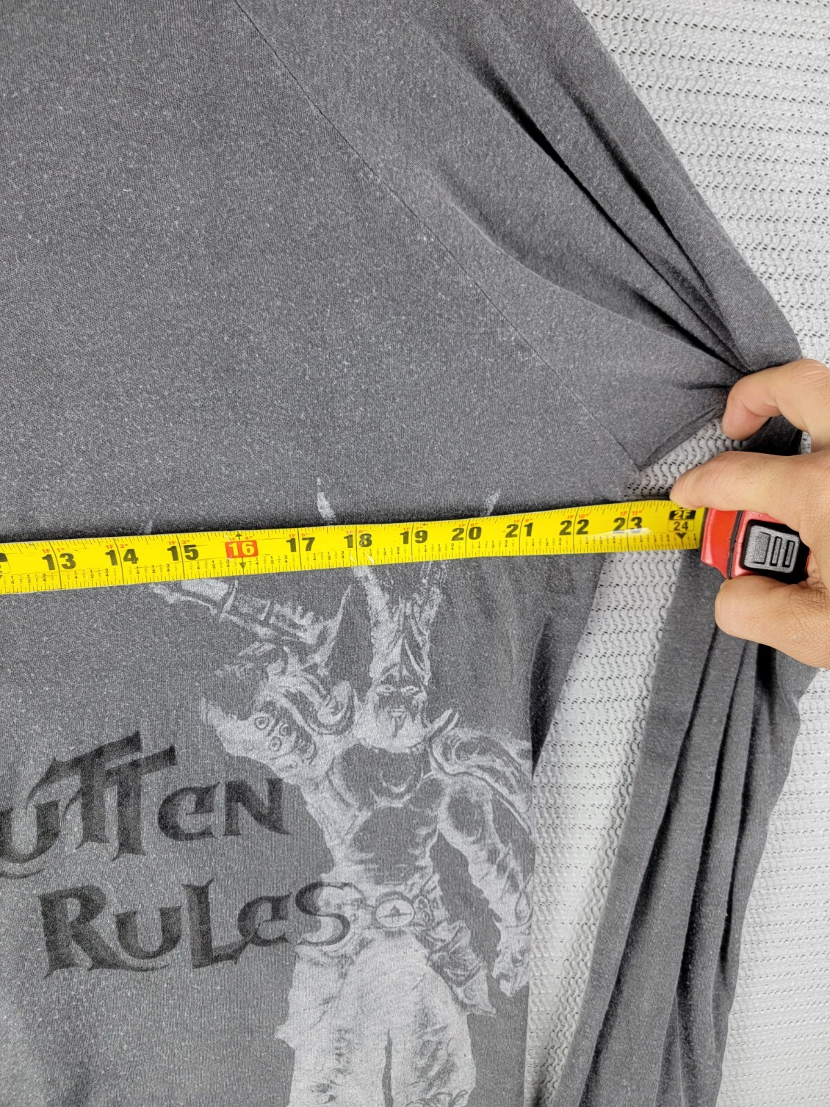 Bas Rutten T-shirt size XL warrior monster martial arts gray semi-sheer gallery