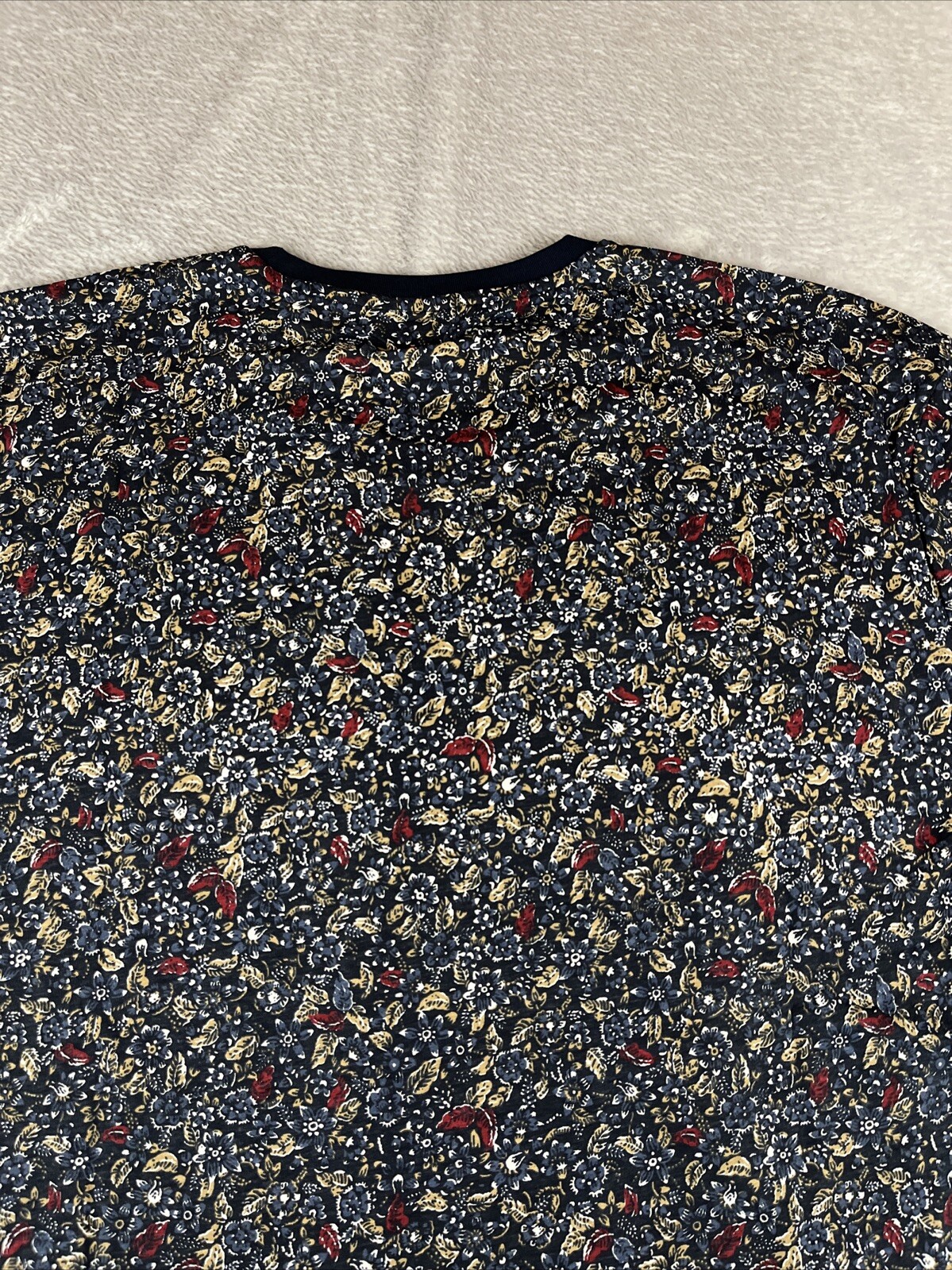 Ben Sherman mens blue Short Sleeve floral tshirt size XXL gallery