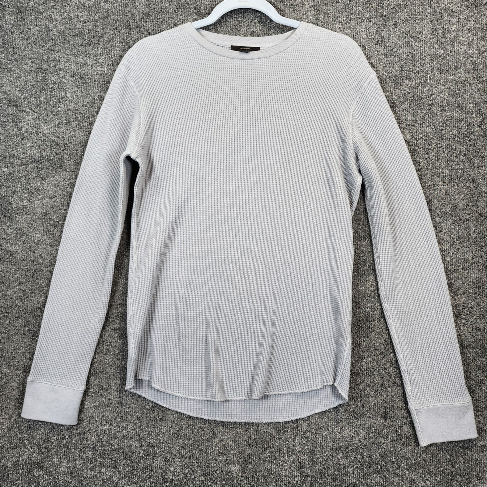 Vince Men's Quiet Luxury Minimalist Waffle Thermal Sweatshirt Size S NWT gallery