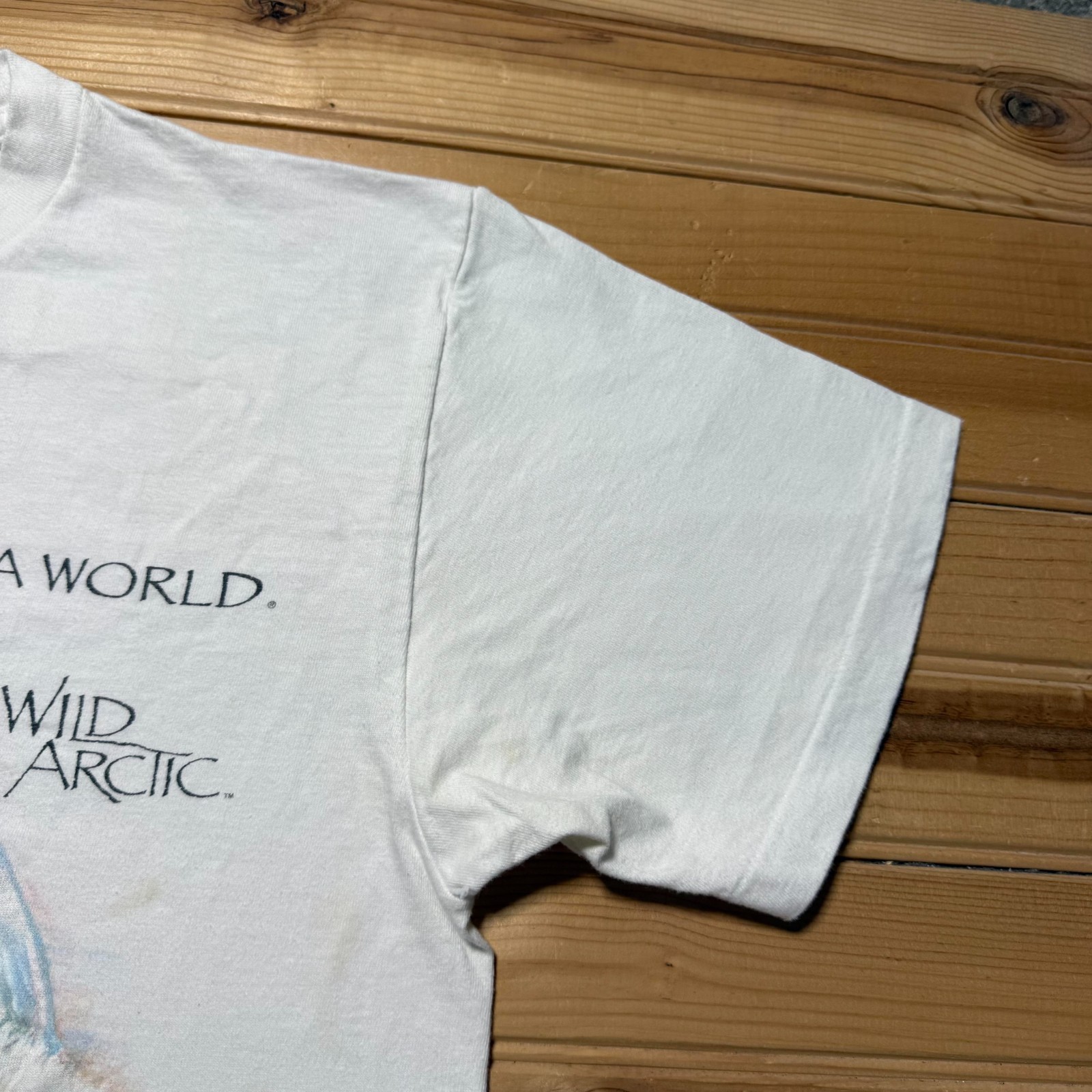 Vintage 1992 Sea World Wild Arctic Polar Bears Animals Graphic T-Shirt USA Large gallery