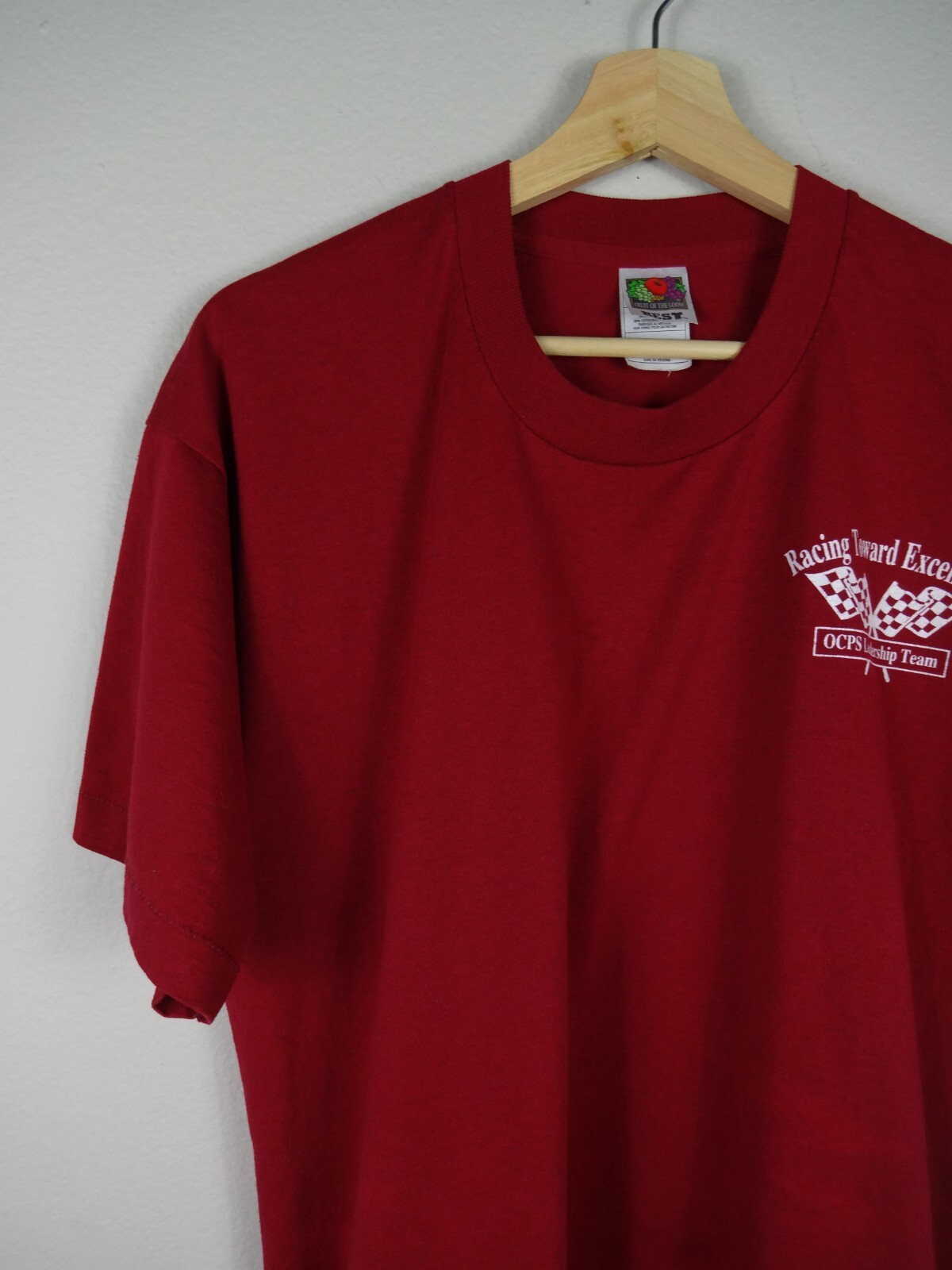 Racing Toward Excellence T Shirt Size Large Red Pocket OCPS Leadership Team gallery