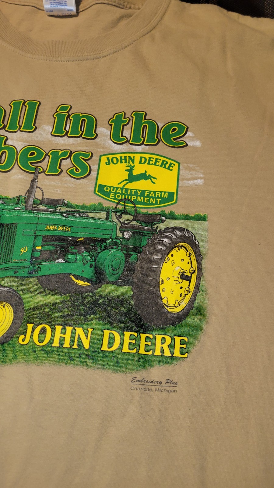 JOHN DEERE TRACTOR TEE XXL/"it's All In The Numbers" Read Description gallery