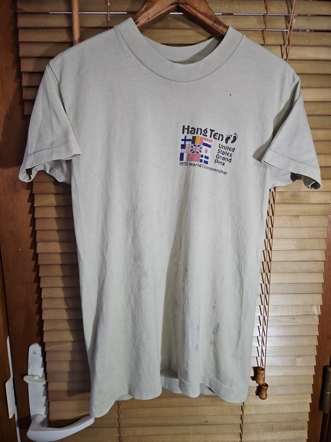 True Vintage 70s 1976 Hang Ten Motocross California Grand Prix Tee T Shirt M gallery