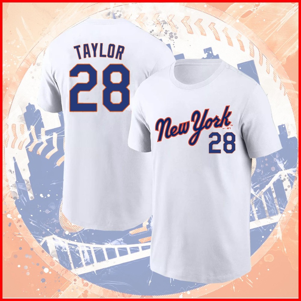 🔥 2026 Tyrone Taylor #28 New York Baseball Team Name & Number Fanmade FASTSHIP