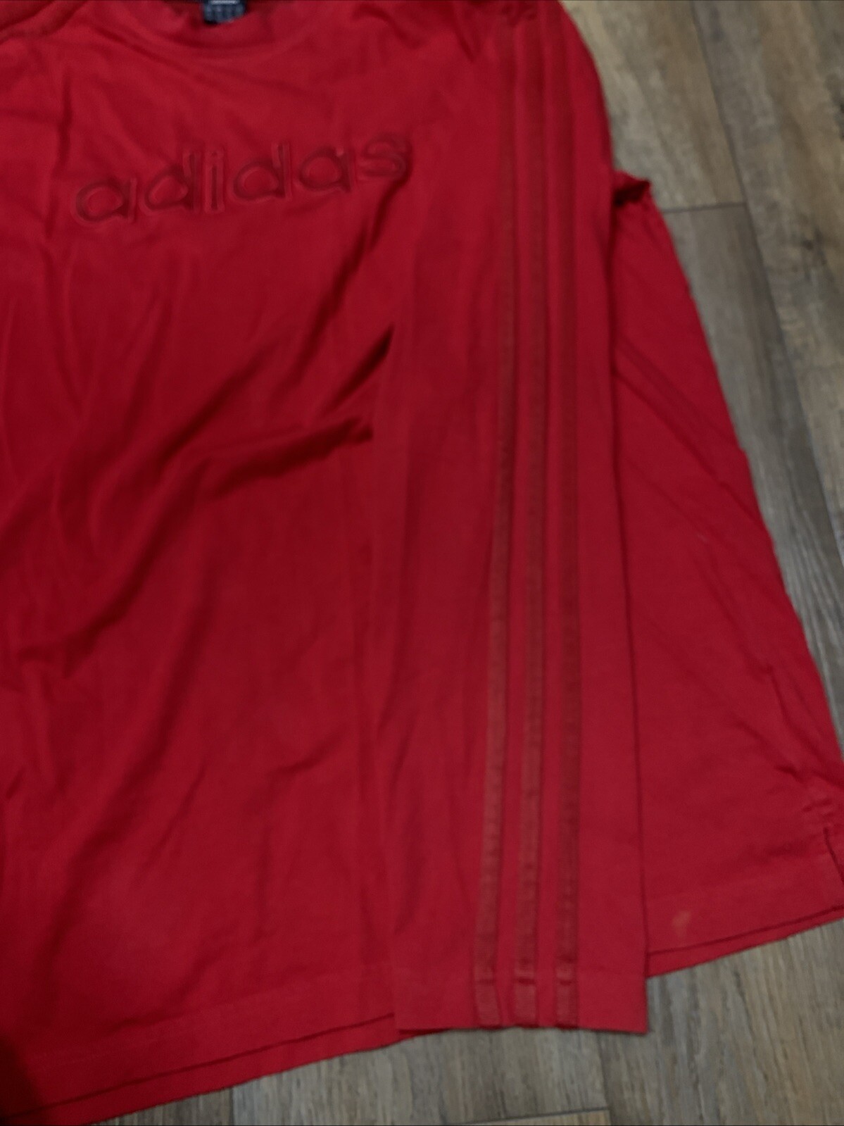 VTG Adidas Long Sleeve T Shirt Mens XL Three Stripe Sleeve Spell Out Thailand gallery