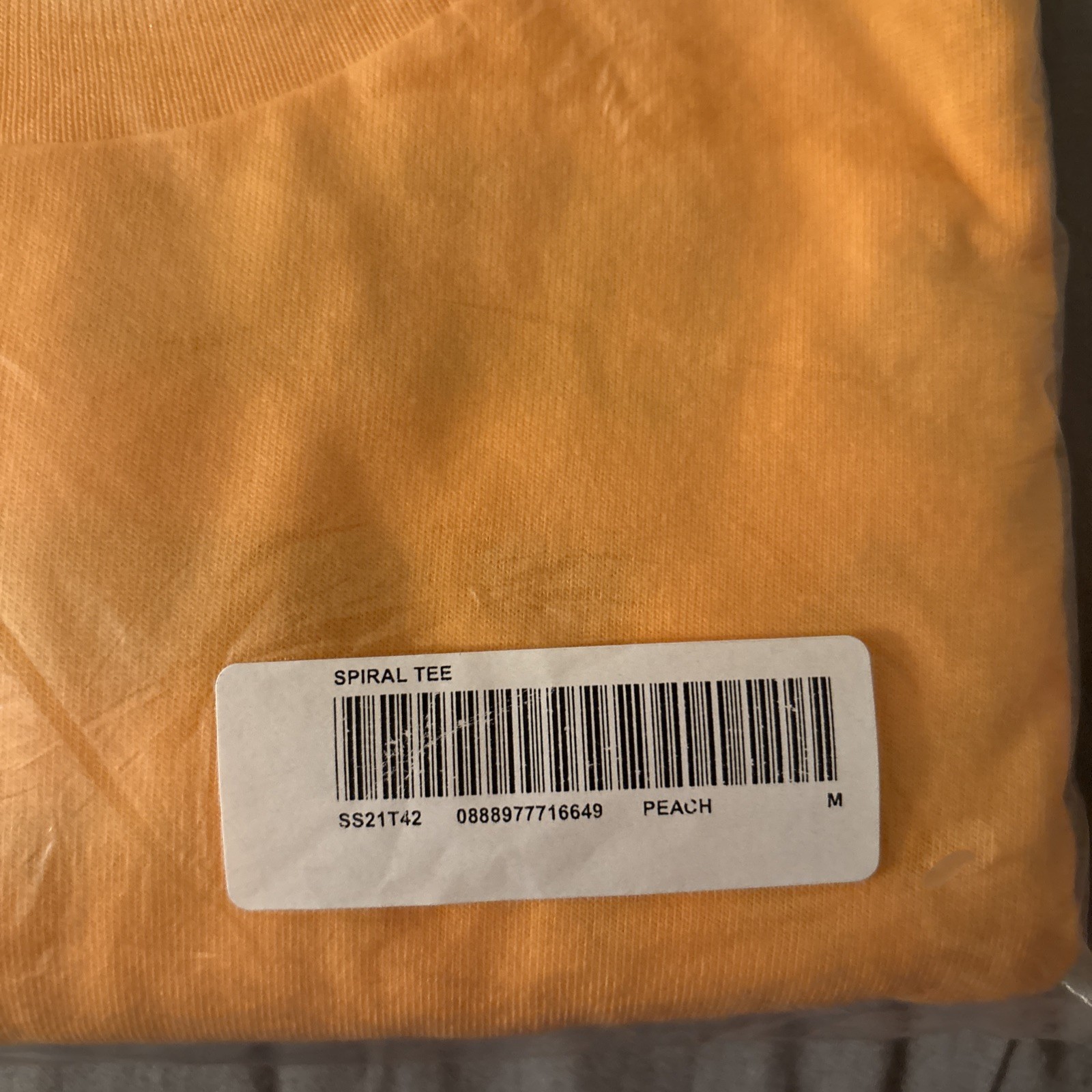 New Supreme Spiral Tee T-Shirt Size M Medium Orange Peach 2021 SS21 gallery