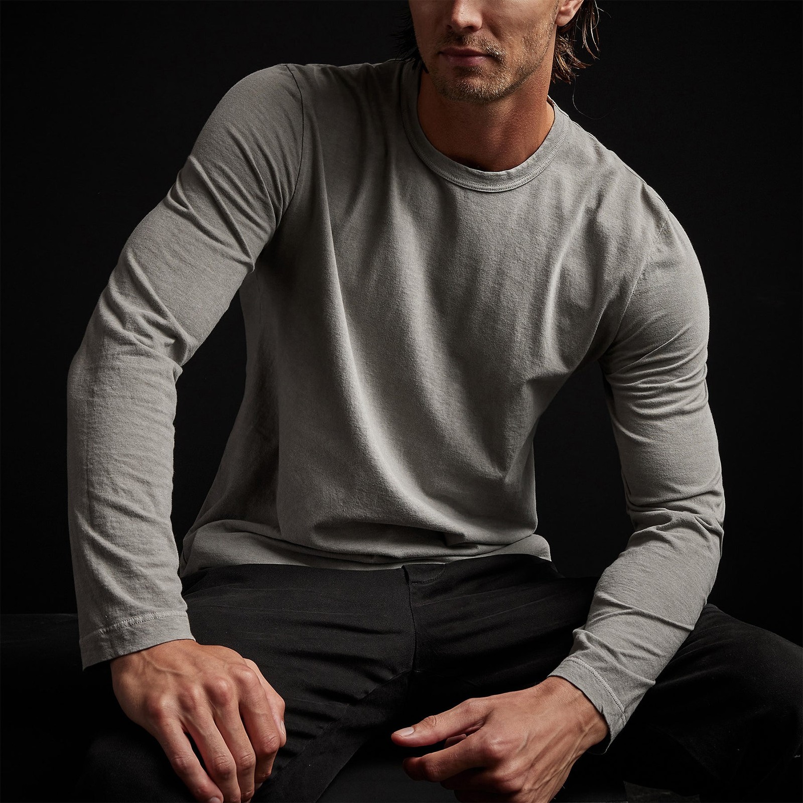 STANDARD JAMES PERSE mens Long Sleeve Crew Neck T-shirt sz 5 (XXL) MLJ3351 EUC gallery