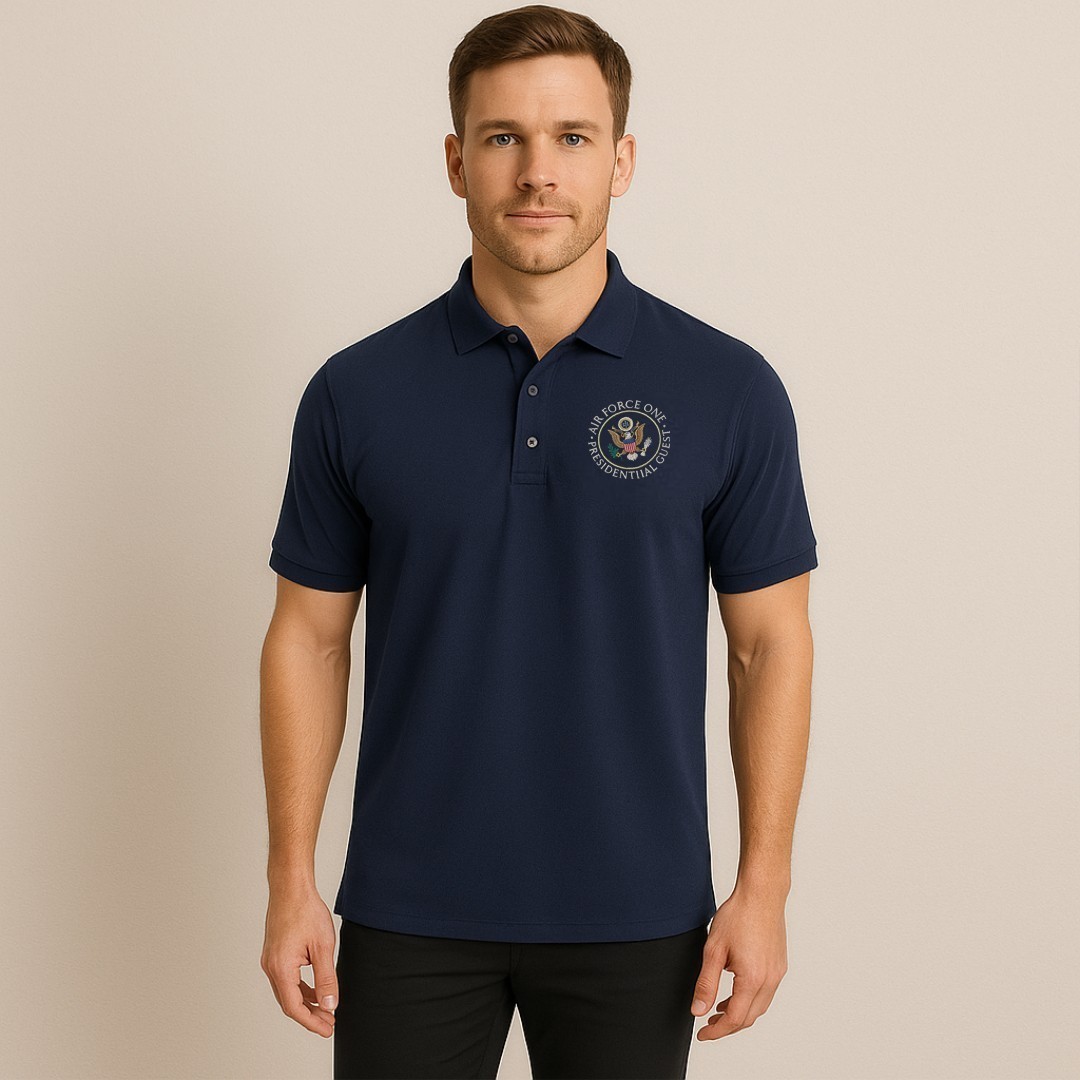 Air Force One VVIP Presidential Guest Polo Shirt Navy Blue gallery