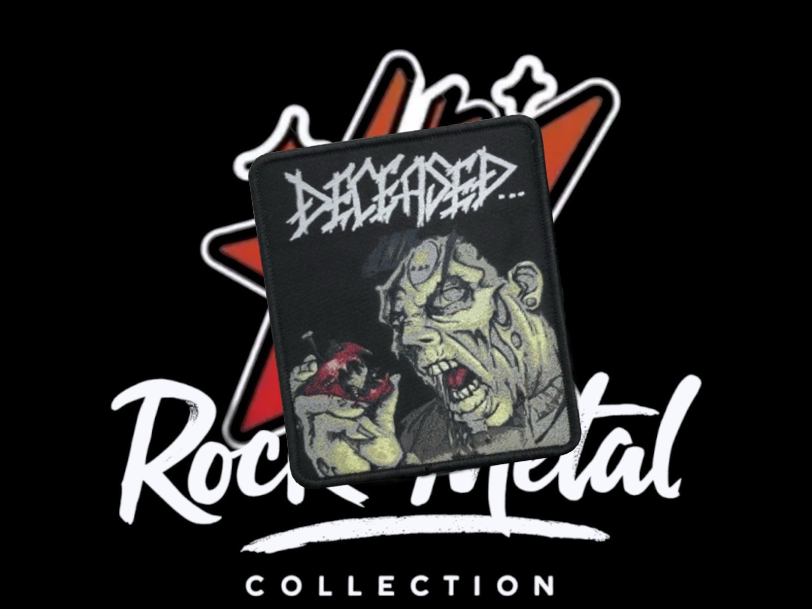 Deceased Official Exclusive Woven Patch Rigor Mortis Necrophagia Master Autopsy