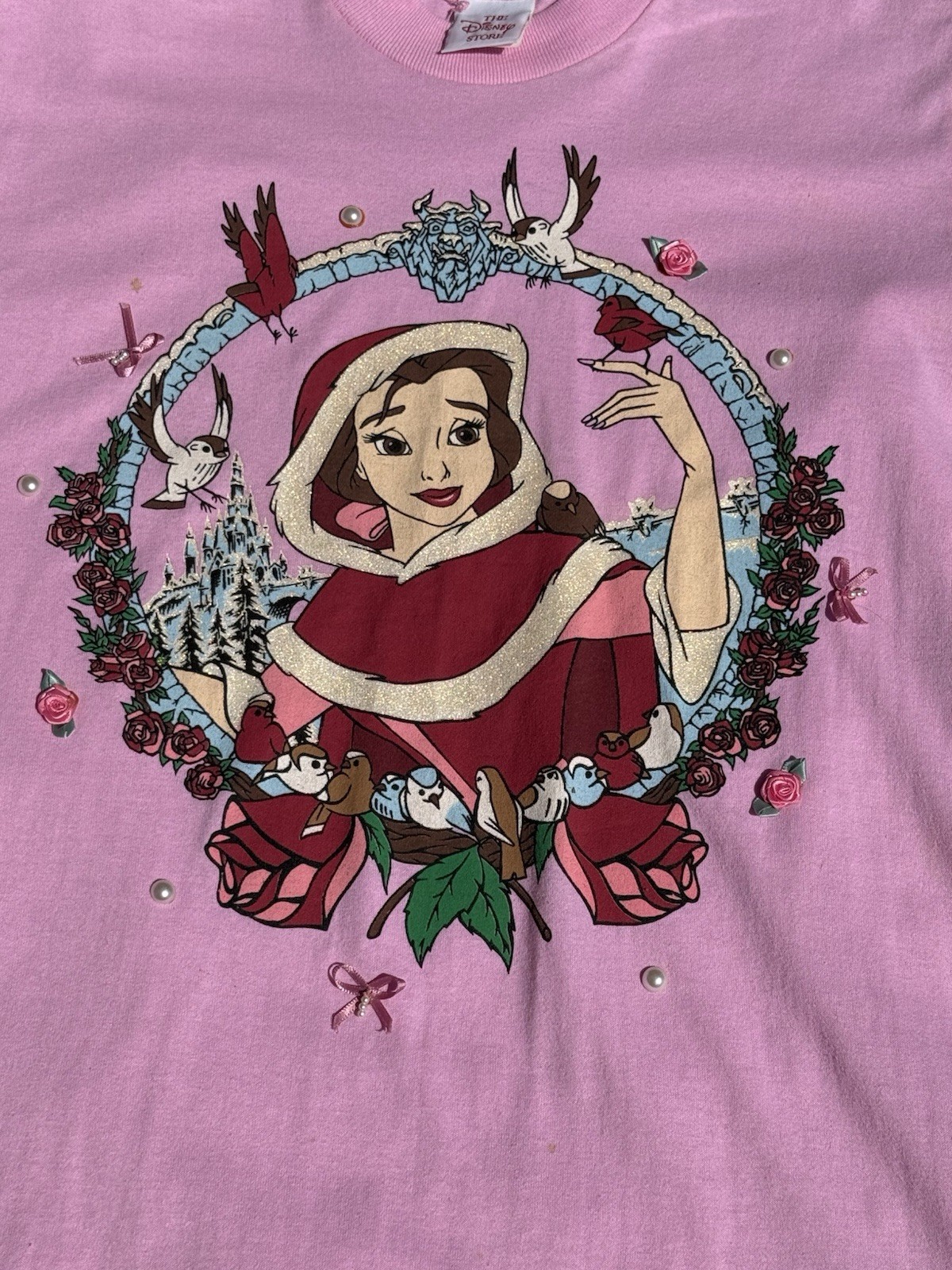 Vintage Rare Beauty And The Beast Beaded Movie Promo Shirt gallery