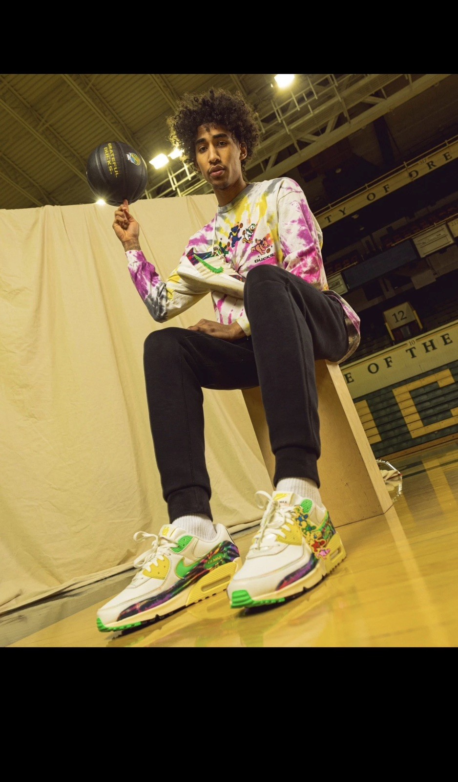 NIKE OREGON GRATEFUL DEAD FRIEND OF THE DUCK TIE-DYE LONG SLEEVE SHIRT WARM UP gallery