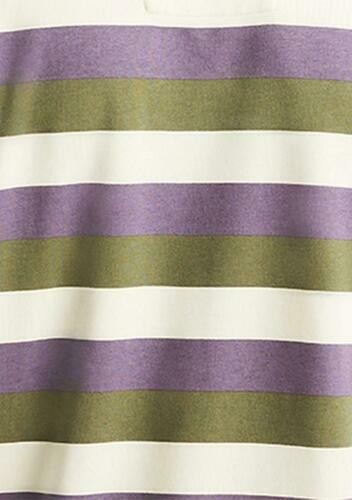 Nautica Crewneck Shirt Grape Size 2XL Mens Striped Kangaroo Pocket Classic Fit gallery