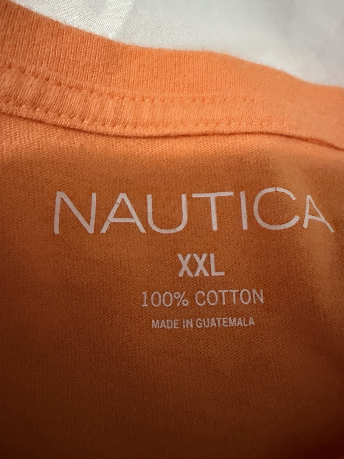Nautica Men’s Orange Graphic Print Crew Neck Short Sleeve Cotton Jersey Tee XXL gallery