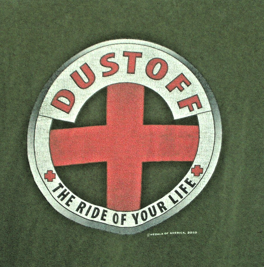 *Dust Off: The Ride of Your Life* Mens T-Shirt Size XXL Olive Drab Army Military gallery