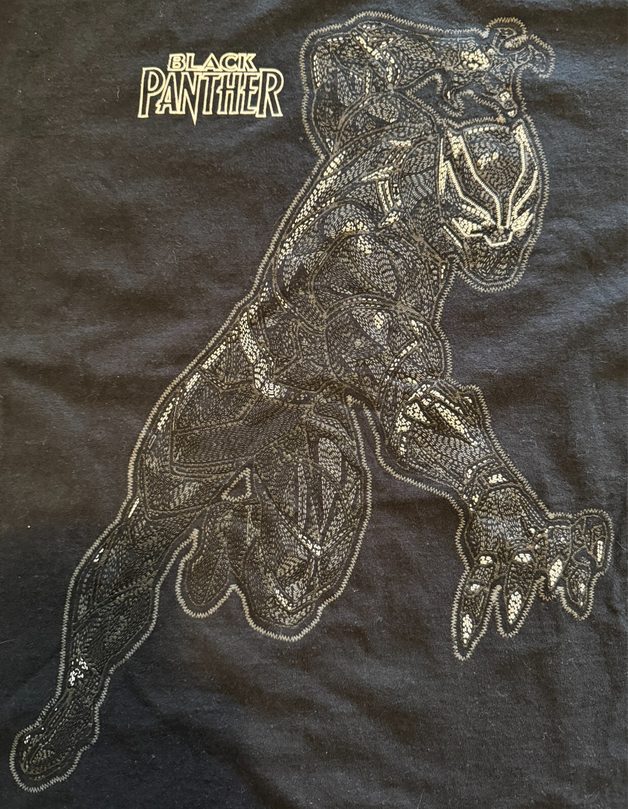 Marvel Avengers Black Panther Graphic T-Shirt Men Size 1XL Black Short Sleeve