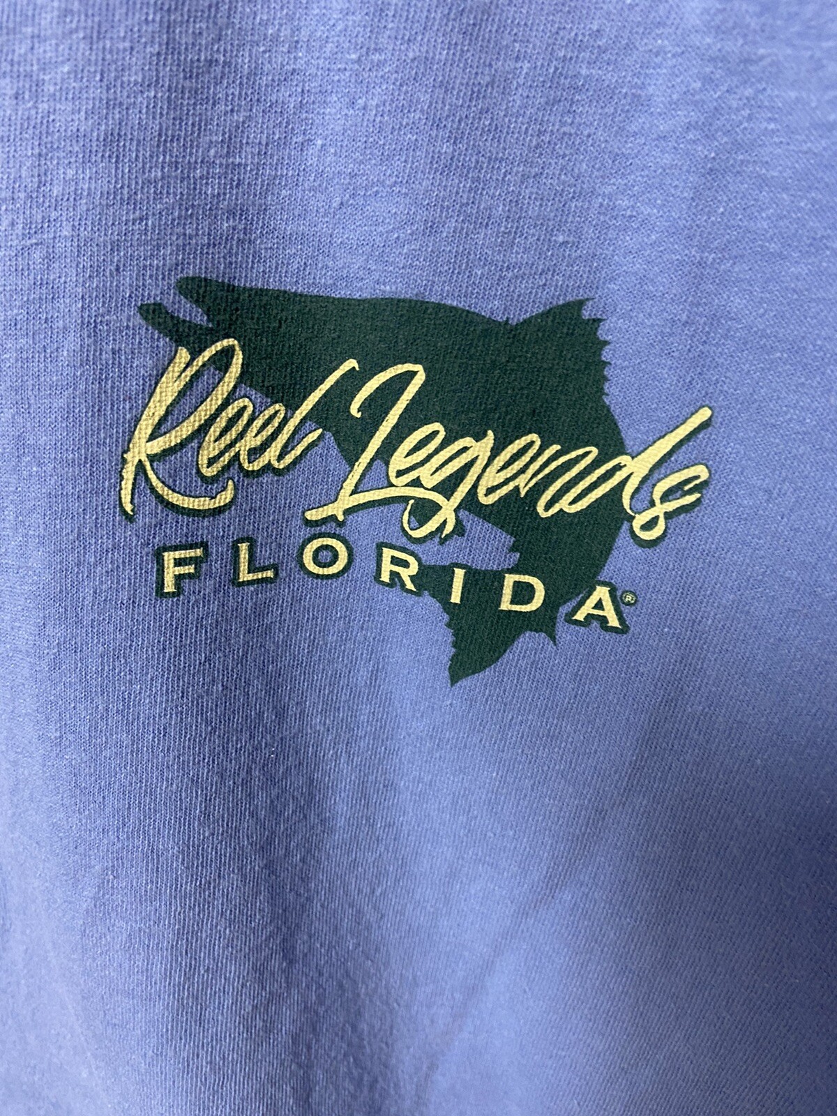Reel Legends Florida T-Shirt Mens Adult Extra Large Blue Fish Fisherman gallery