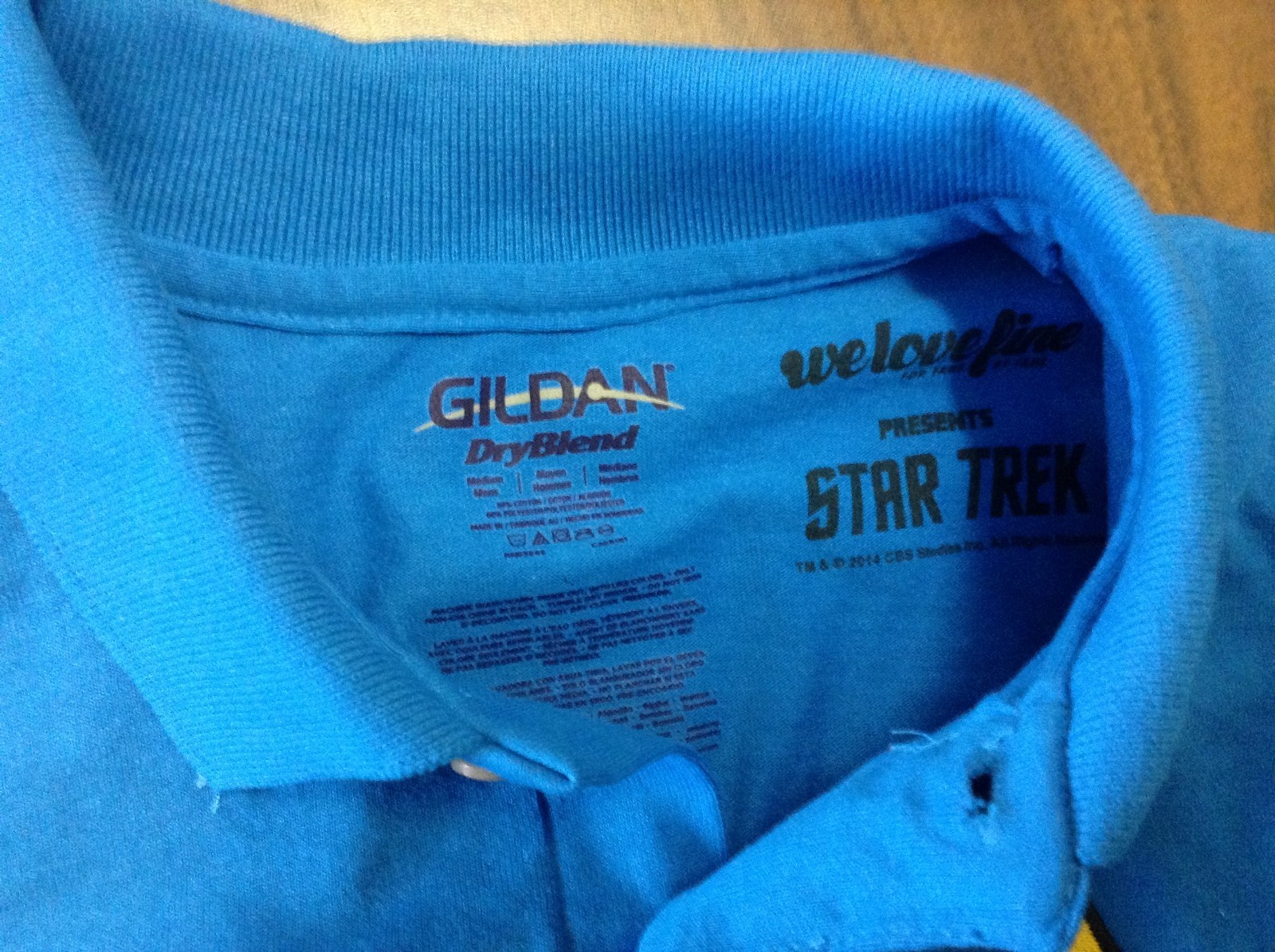 STAR TREK MEN'S UNIFORM COMMAND PATCH POLO SHIRT "JERZEES" LICENSED gallery