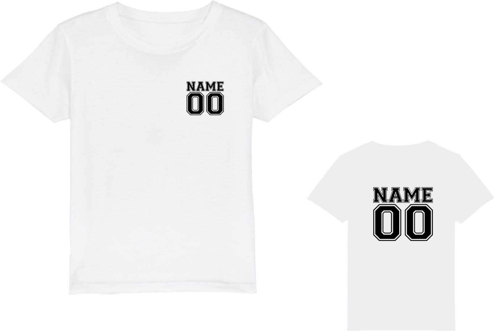 Personalised Football Your Name Number LC Back T-shirt Soccer Front & Back Top