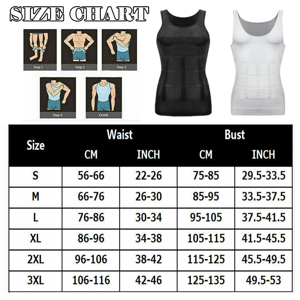 Men's Slimming Vest Body Shaper Abs Abdomen Compression Shirt Workout Tank Tops gallery