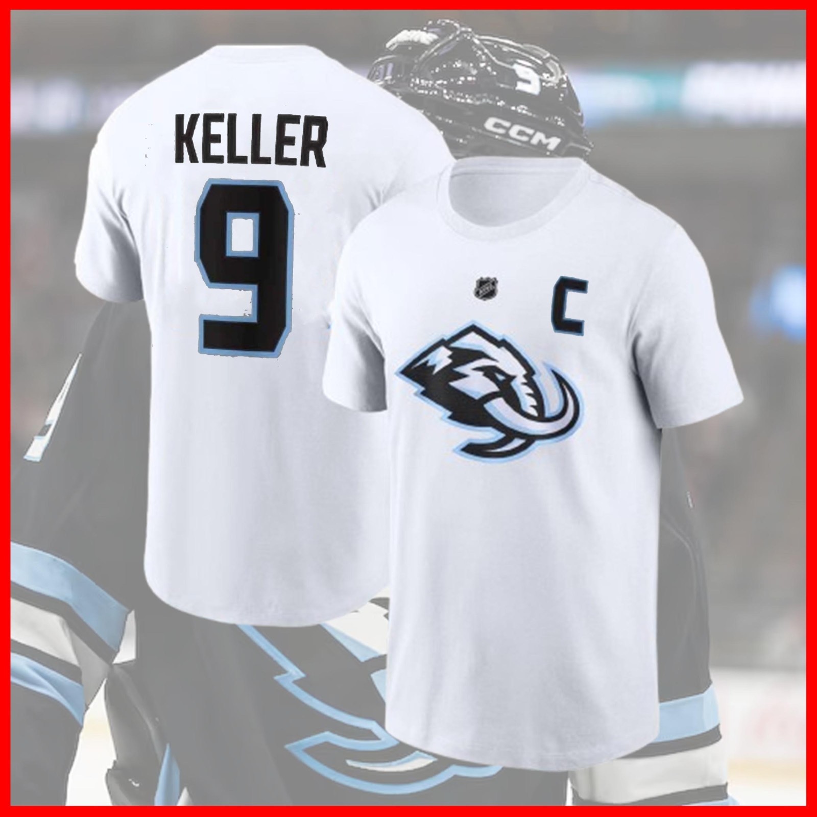 🔥HOT SALE Clayton Keller #9 Utah Mammoth Team 2026 Name & Number For Fans gallery