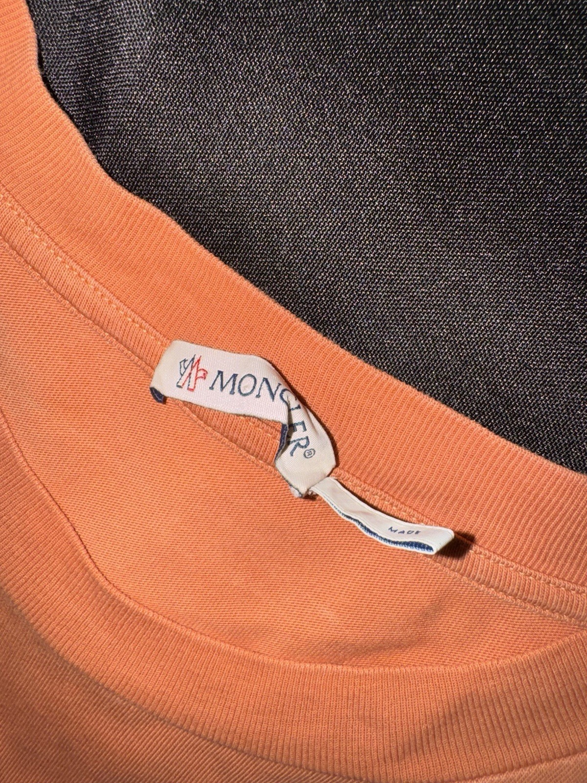 Moncler Logo Orange/ Coral T Shirt Men's XL Excellent Condition gallery