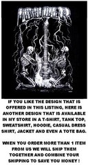 HARD ROCK AND ROLL SKELETON OLD SCHOOL DEAD BAND CONCERT MUSIC SKULL T-SHIRT 38