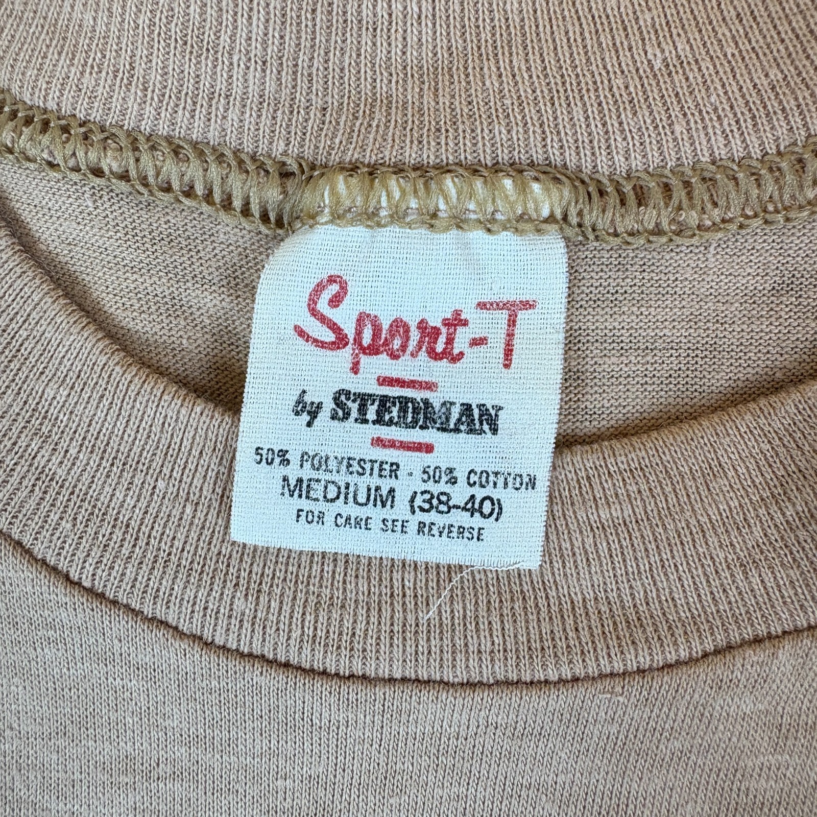 VTG Sport-T By Stedman Turkey Tech Grand Prix T-Shirt Mens M 38-40 Tan Graphic gallery