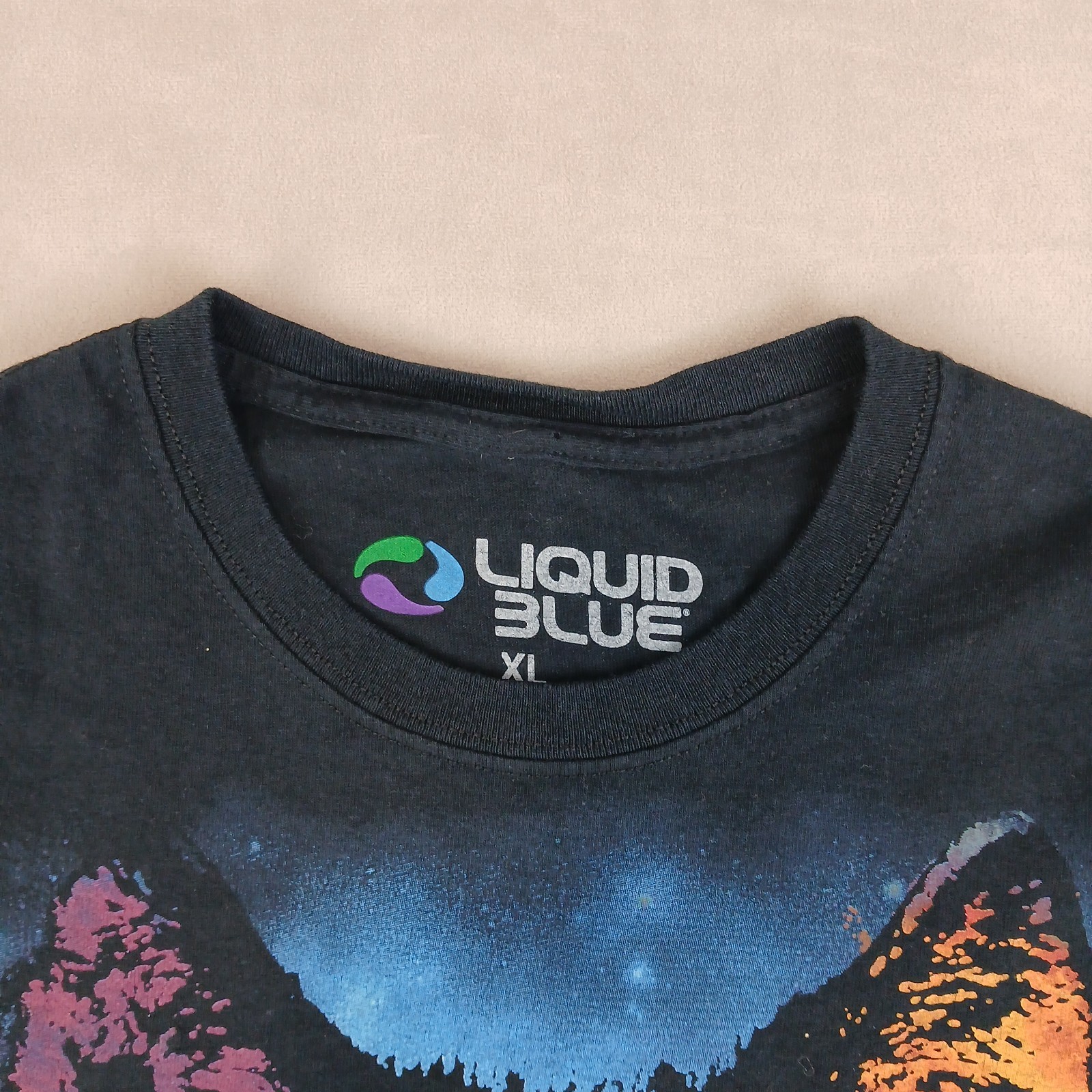 Liquid Blue Cosmic Wolf XL Mens T Shirt Black 23x28 gallery