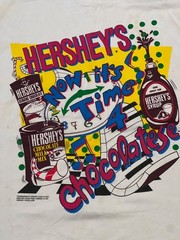 Vintage Hersheys “Now Its Time 4 Chocolate” Graphic T-Shirt XL Fruit Of The Loom